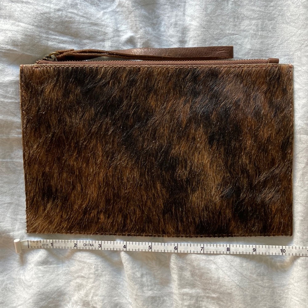 Genuine leather / hide clutch
